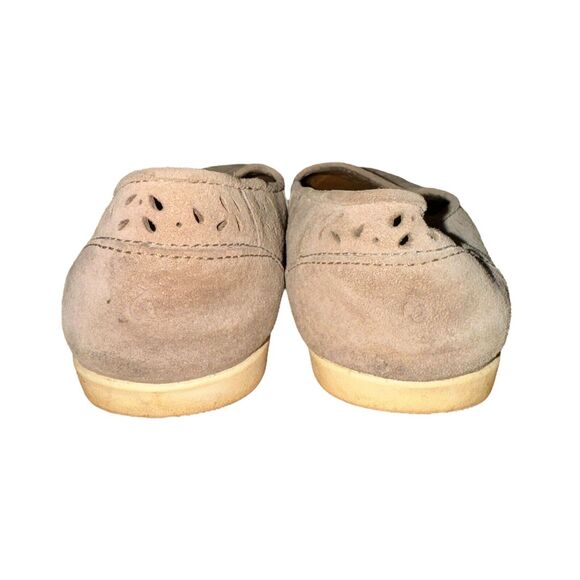 Olukai Momi Flat Women's Size 8.5 Taupe Leather Perforated Slip On Comfort Shoe - Picture 6 of 8